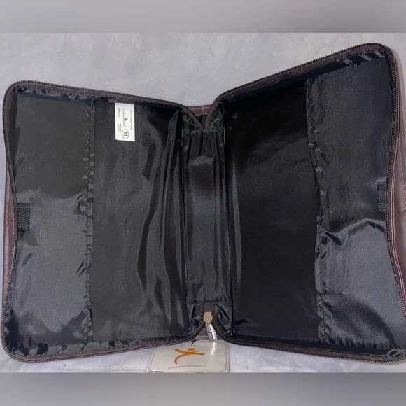 Christian Art Gift NWT Pink/Brown Bible Cover Faux Leather 1 Corinthians 13 Love - Picture 10 of 13